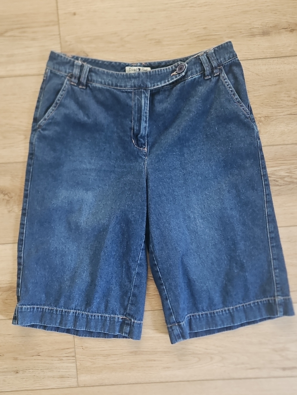 Vintage Duckhead Women's Denim Capris / Bermuda Shorts - Blue
